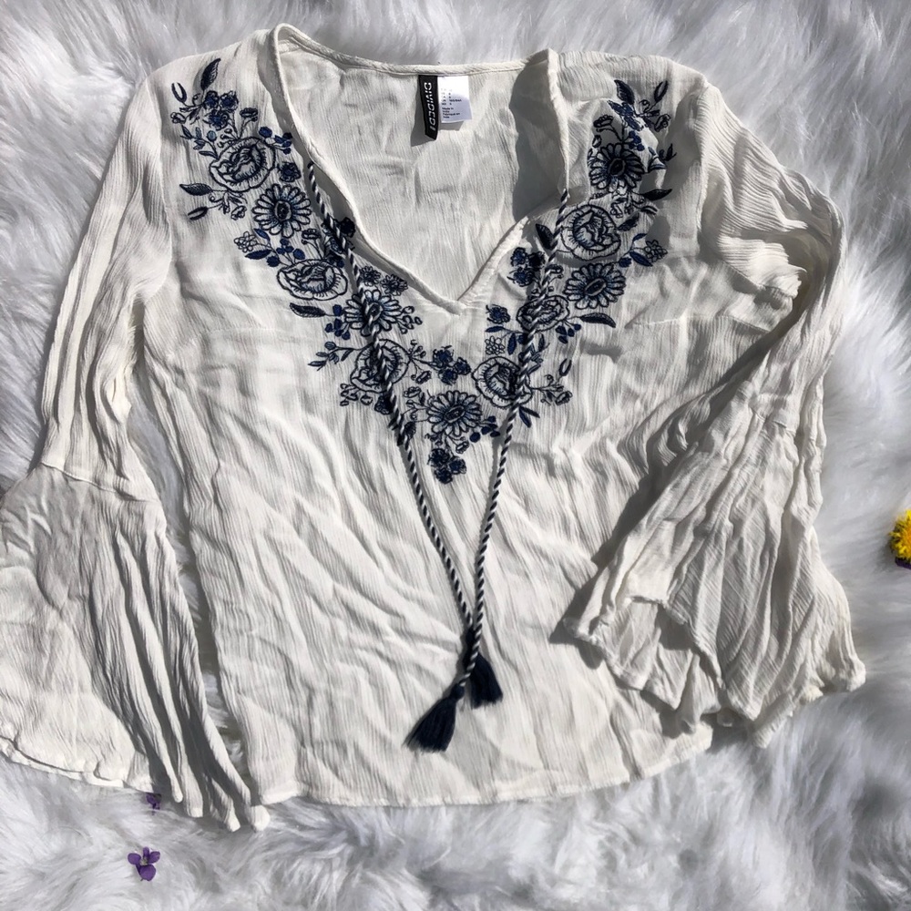 H&M Floral Embroidered Top